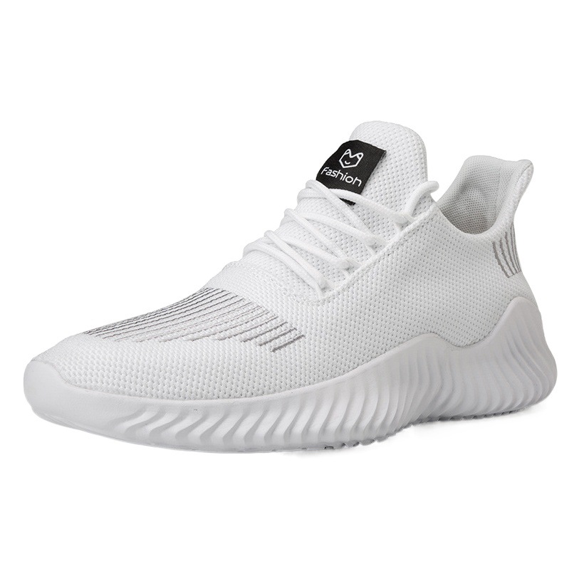 Cross-border large size men's shoes mesh breathable fly woven sneakers Korean trend Alpha second generation coconut shoes running shoes
