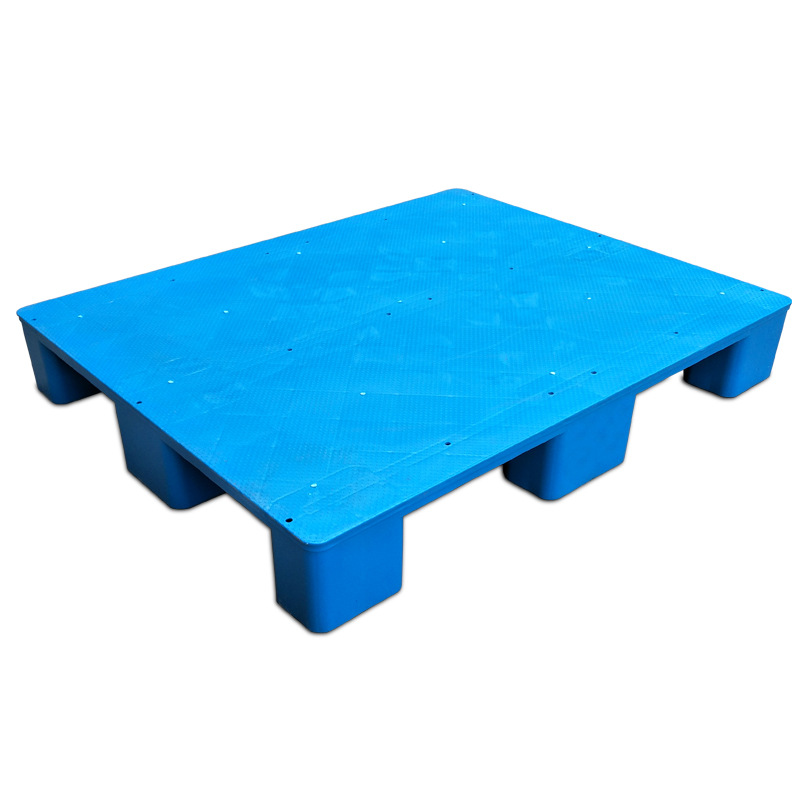 Picture of Blue Flat Nine-Legged Plastic Pallet Logistics Warehouse 1208 Forklift Plastic Pallet Industrial Flat Pallet Pad