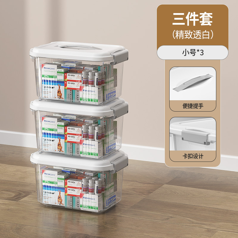 Picture of Transparent Storage Box Plastic Box with Lid Satchel Storage Box Large and Small Clothing Storage Box Organizer Box with Lid