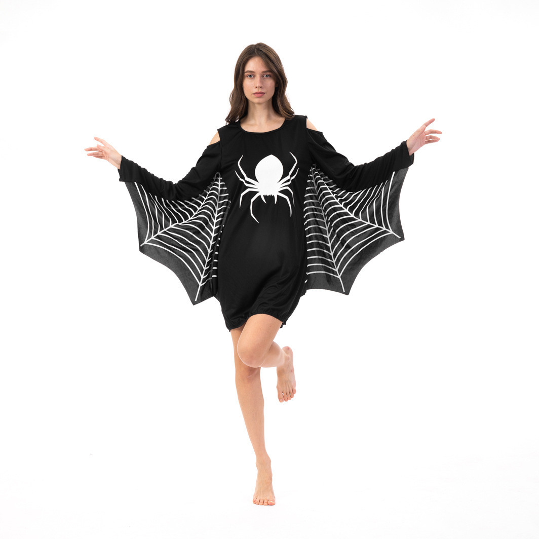 Picture of European and American Cross-border Halloween Halloween Adult Spider Cape Bat Shirt
