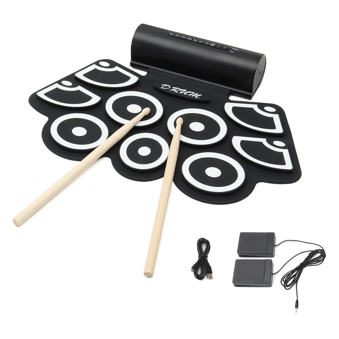 Percussion MD760 Thickened Silicone Hand Roll Drums Jazz Drums USB Electronic Drums Wholesale Cross-border
