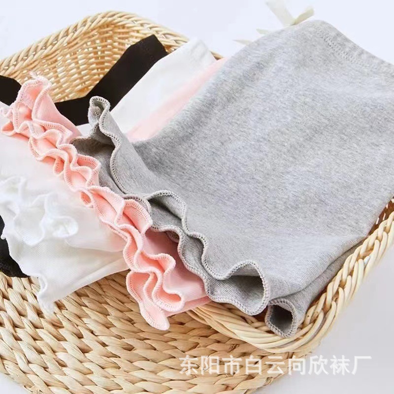 Picture of Girls Safety Pants Anti-Exposure Modal Bottoming Bow Three-Quarter Pants Summer Kidsren's Underwear Boxer Anti-Exposure