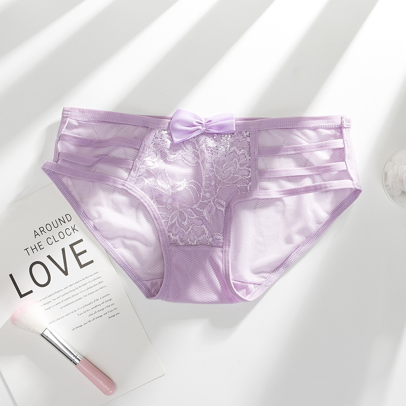 Picture of Youtao sexy lace underwear women's low waist hollow-out temptation hip lifting breathable mesh seamless women's briefs