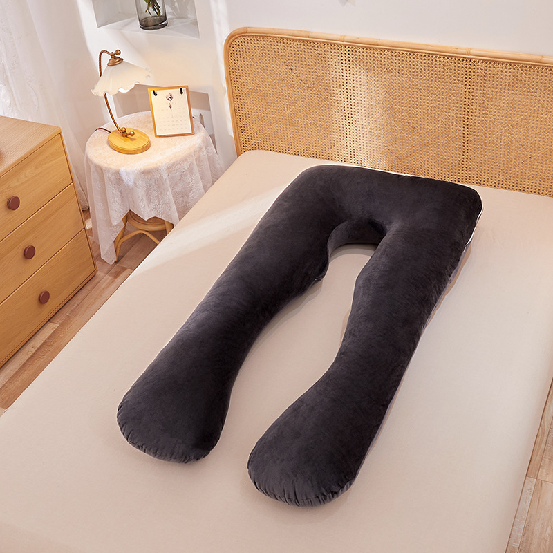 Picture of Maternity Pillow Direct Sales Amazon Multifunctional Maternity Pillow Side Sleeper Pillow Pure Cotton Removable and Washable U-Shaped Nap Pillow Cushion