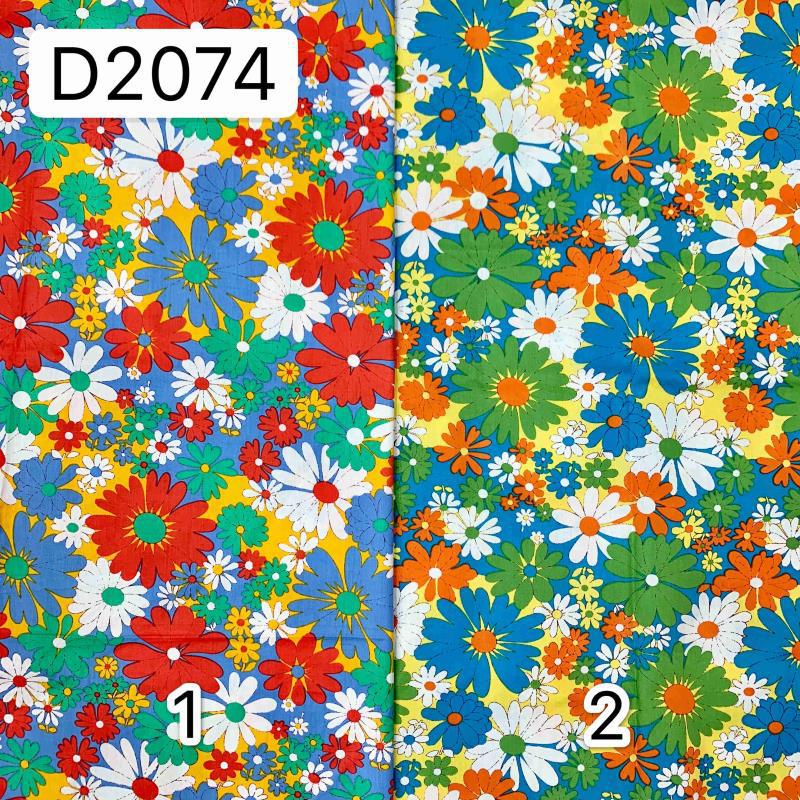 Colorful chrysanthemum blossoming 40 cotton poplin abstract printed fabric children's clothing cloth bag cotton reactive printing