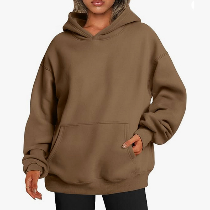 Picture of Amazon Europe and the United States cross-border foreign trade independent station 2023 new women's spring and autumn hooded sweater casual pocket jacket