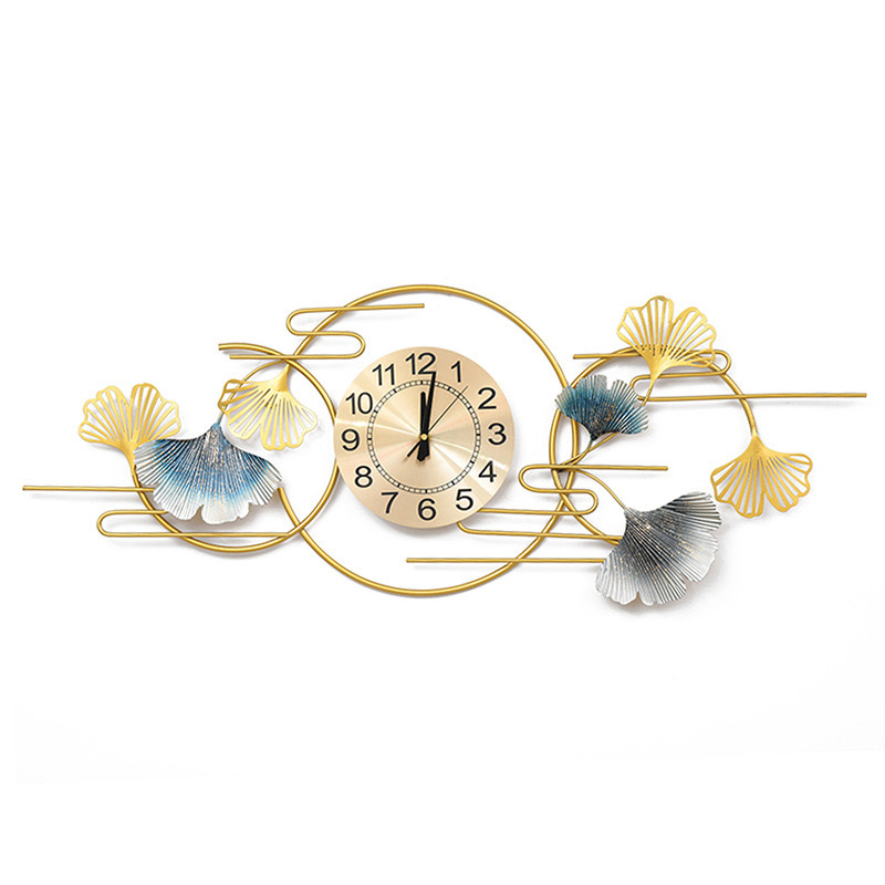 New Chinese Style Light Luxury Wall Clock Living Room Home Fashion Clock Sofa Study Room Wall Decoration Clock Hanging Watch Creative Clock Decoration