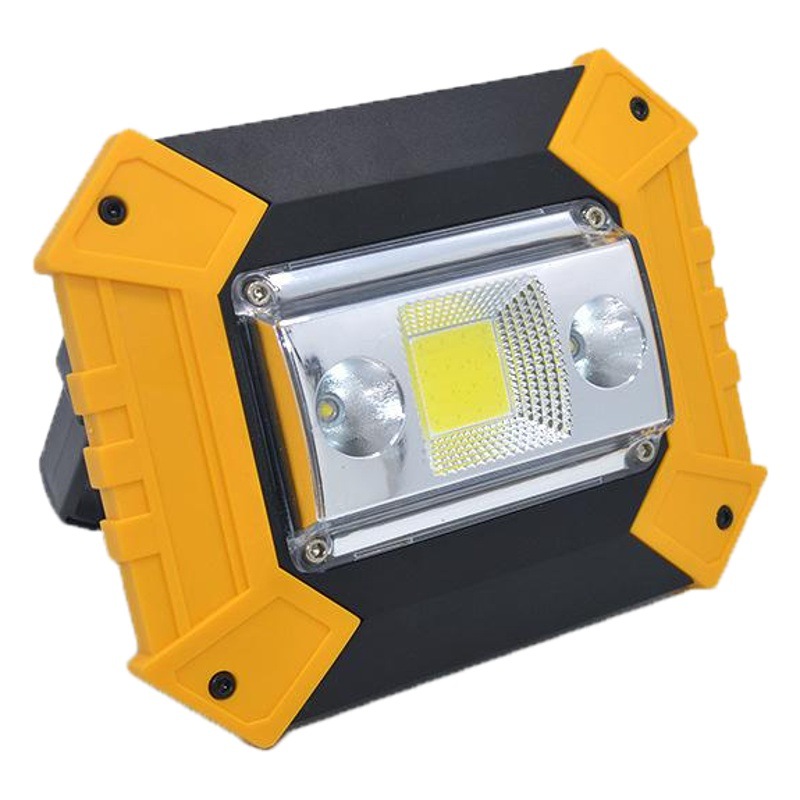 Wholesale COB rechargeable portable Searchlight three light source red blue flash LED flood light emergency lighting work light