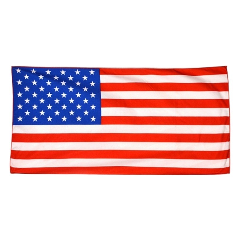 Foreign trade American flag beach towel in stock microfiber dollar bath towel rice word flag bath towel color strip beach towel