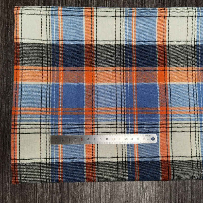 Picture of Spot twill sanding cotton plaid children's shirt plaid fabric 21 yarn-dyed flannel decorative fabric