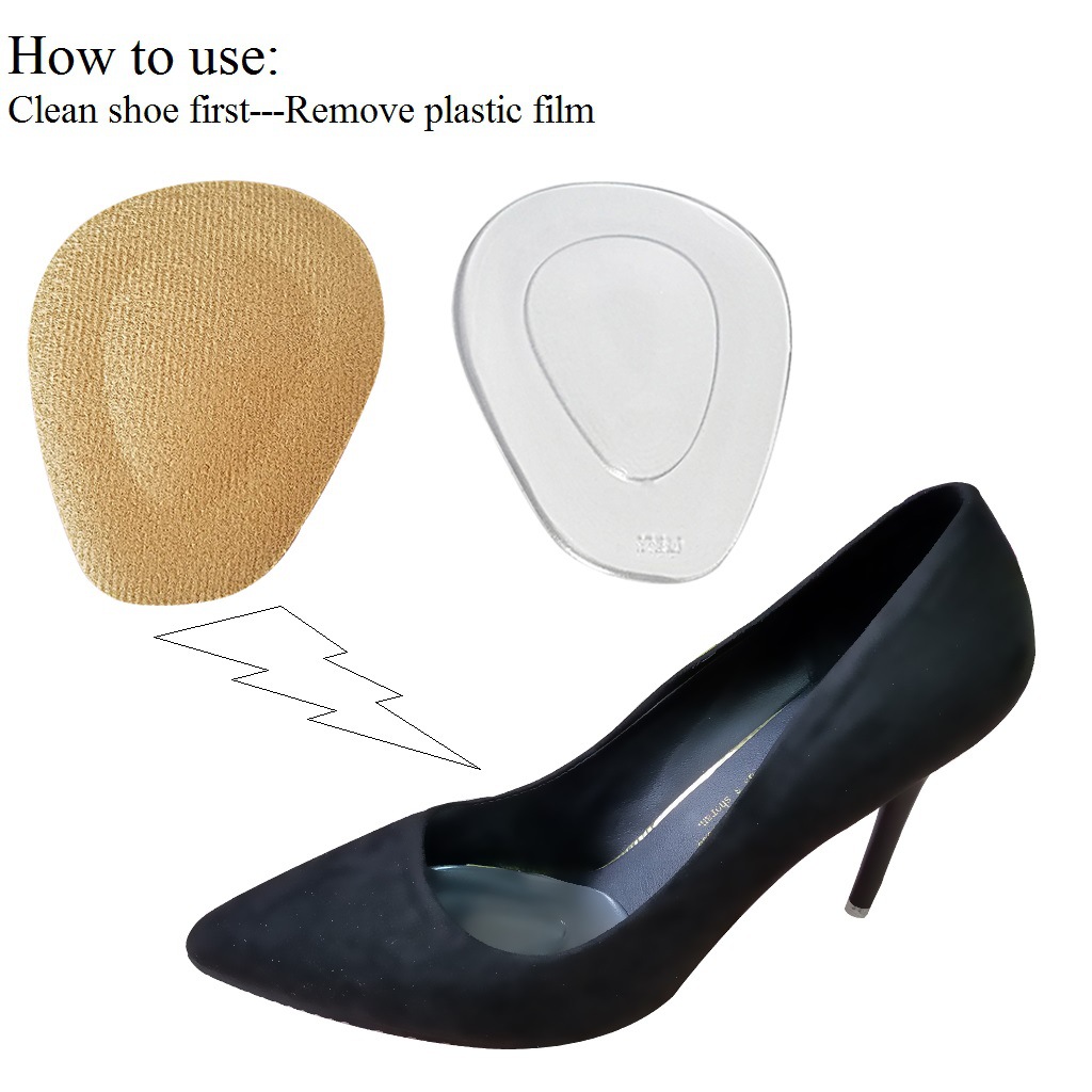 Picture of Half-size transparent silicone massage insoles ladies thickened high heels anti-pain front pad men's and women's foot pads wholesale