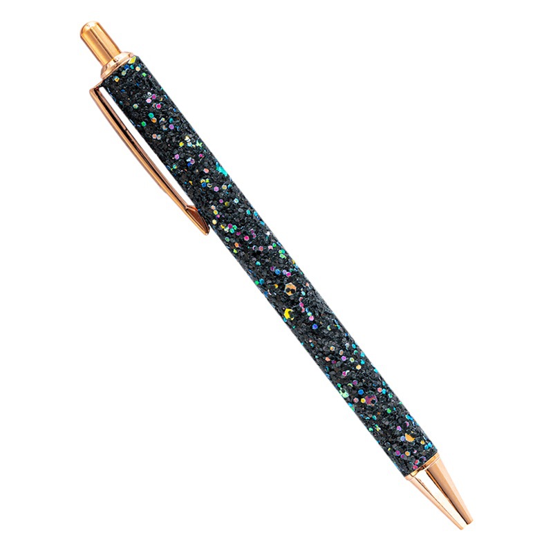 Printing logo metal Pen Pu bag drill pen sequins press pen printing various bag drill pen ballpoint pen printing wholesale