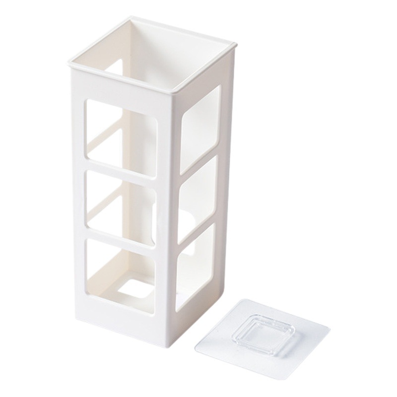 Bedroom Plastic Storage Rack Wall Hanging Non-Punch Hairdressing Tools Makeup Storage Box Home Bathroom Curling Rod Storage
