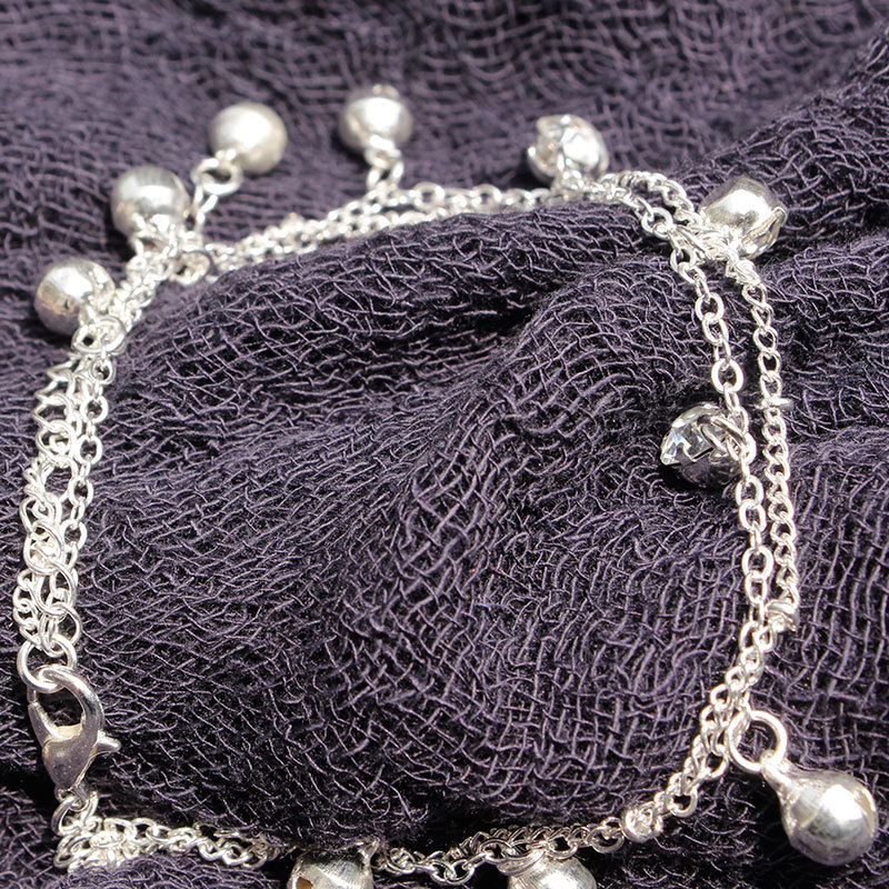 Picture of Cross-border jewelry small Bell rhinestone anklet Japanese and Korean simple double-layer beach anklet