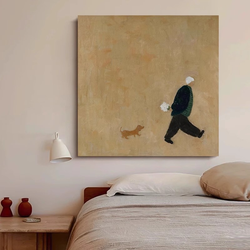 "Like a Shadow" Bedroom Living Room Background Wall Advanced Sense Decorative Painting Restaurant Entrance Simple Silent Wind Hanging Painting