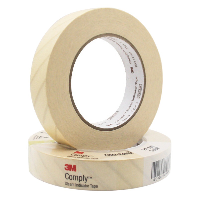 3M pressure steam sterilization package external indicator tape Zebra test paper disinfection 1322 color change indicator tape 24*55