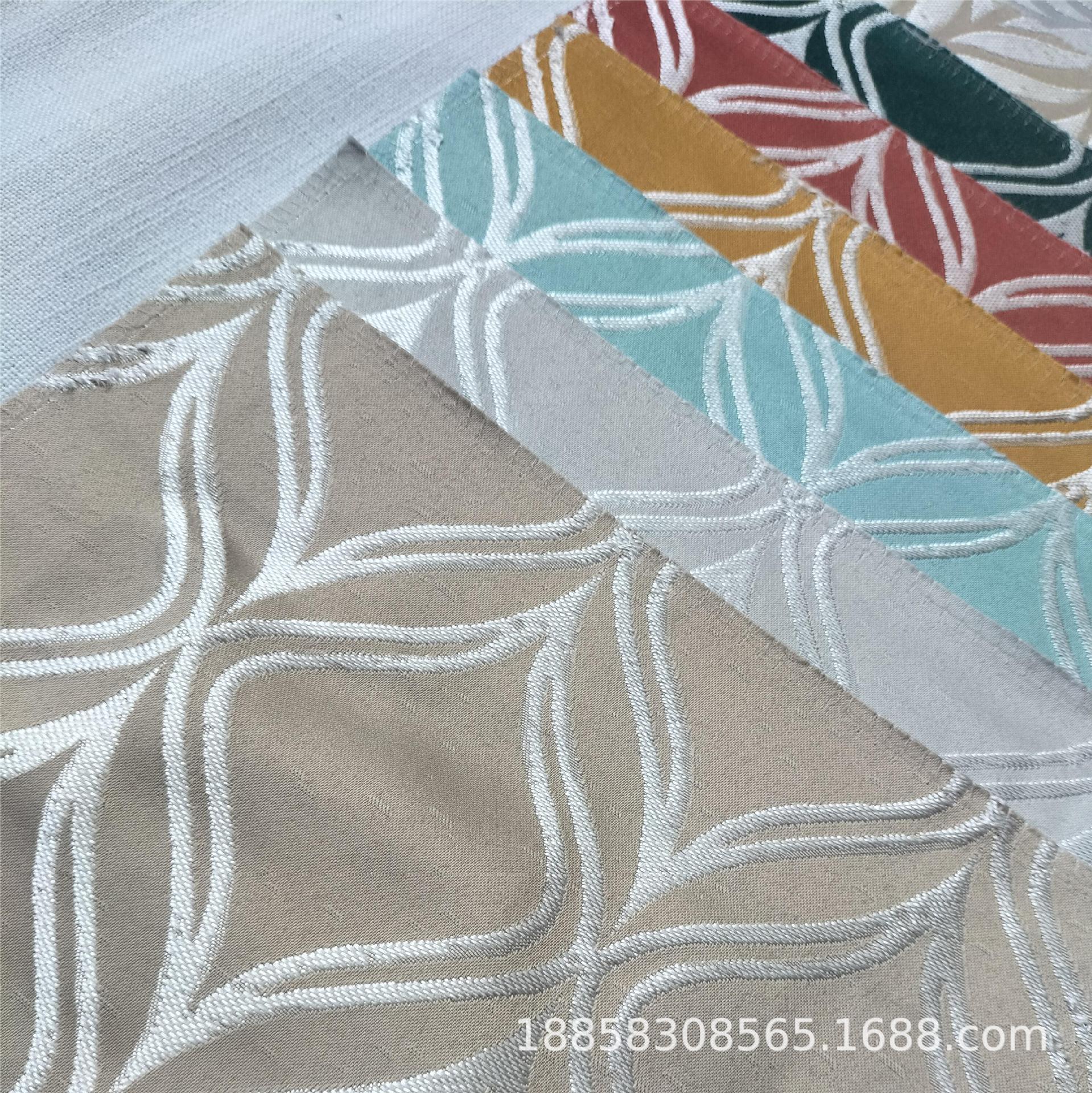 Polyester Jacquard Curtain Fabric Bedding Fabric Jacquard Tablecloth Tablecloth Abstract Wave Pattern Dyed Jacquard Decorative Fabric