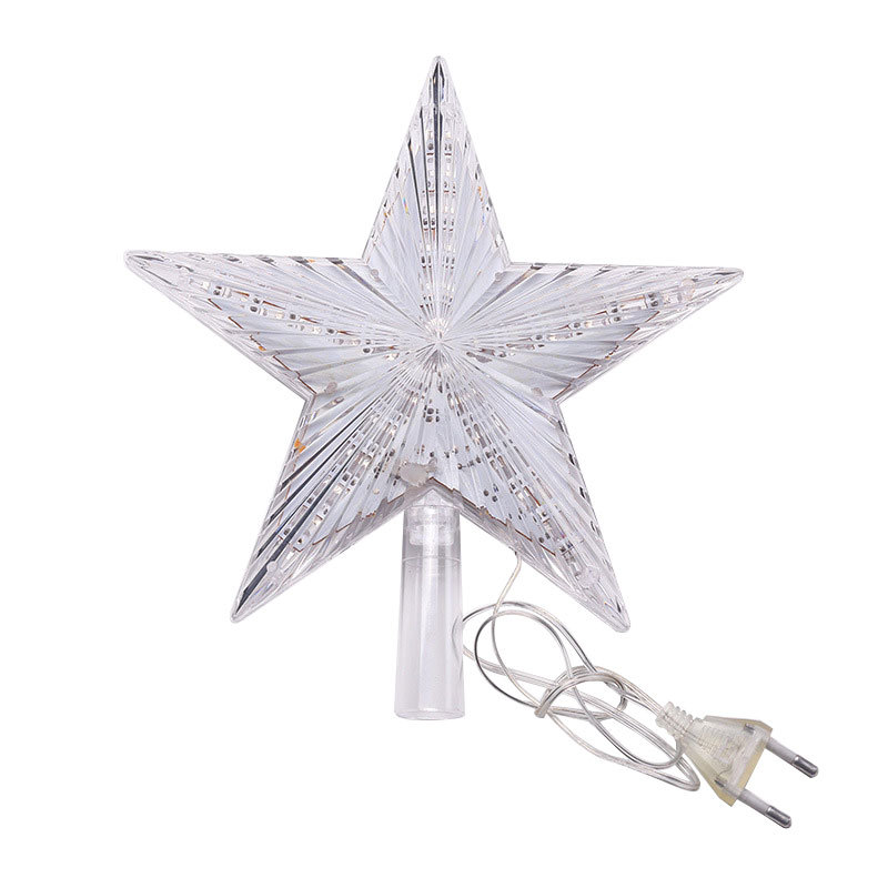 Picture of Cross-border Amazon Christmas Decorative Tree Top Light Outdoor Courtyard Holiday Decorative Light LED Five-pointed Star Tree Top Light