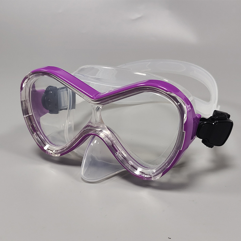 Swimming diving goggles silicone anti-fog tempered glass snorkeling mask full dry student children diving glasses