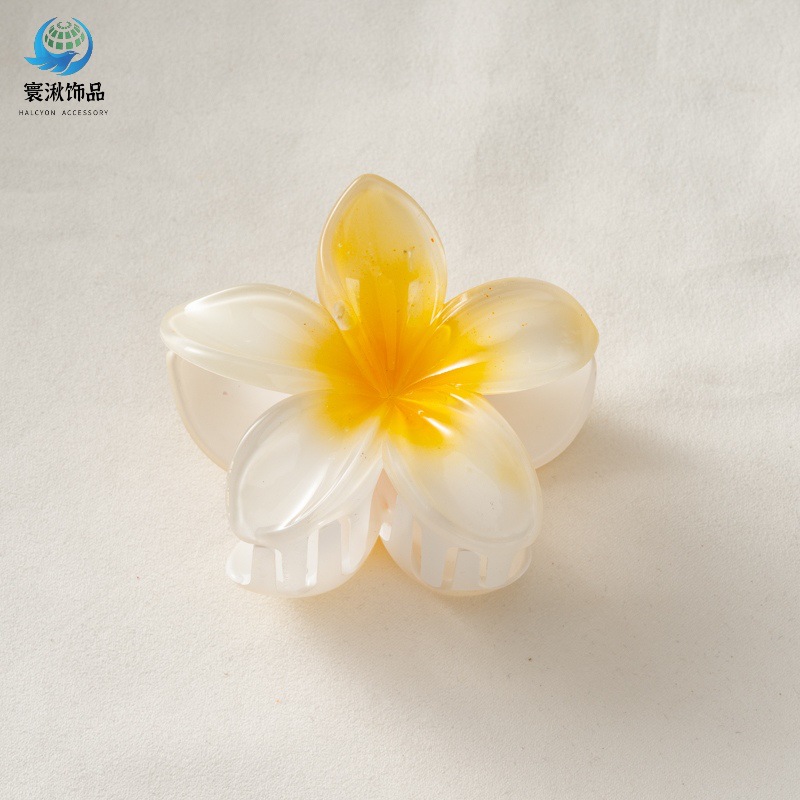 Picture of Cross-border egg flower clip large high-grade gradient Flower hairpin back head updo ponytail shark clip headdress