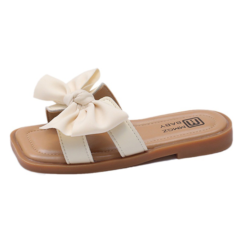 2025 K-Style of Little Girls Versatile Soft-Soled Open-Toe Sandals Summer New Style Slip-On Slippers for Middle-Aged and Older Children