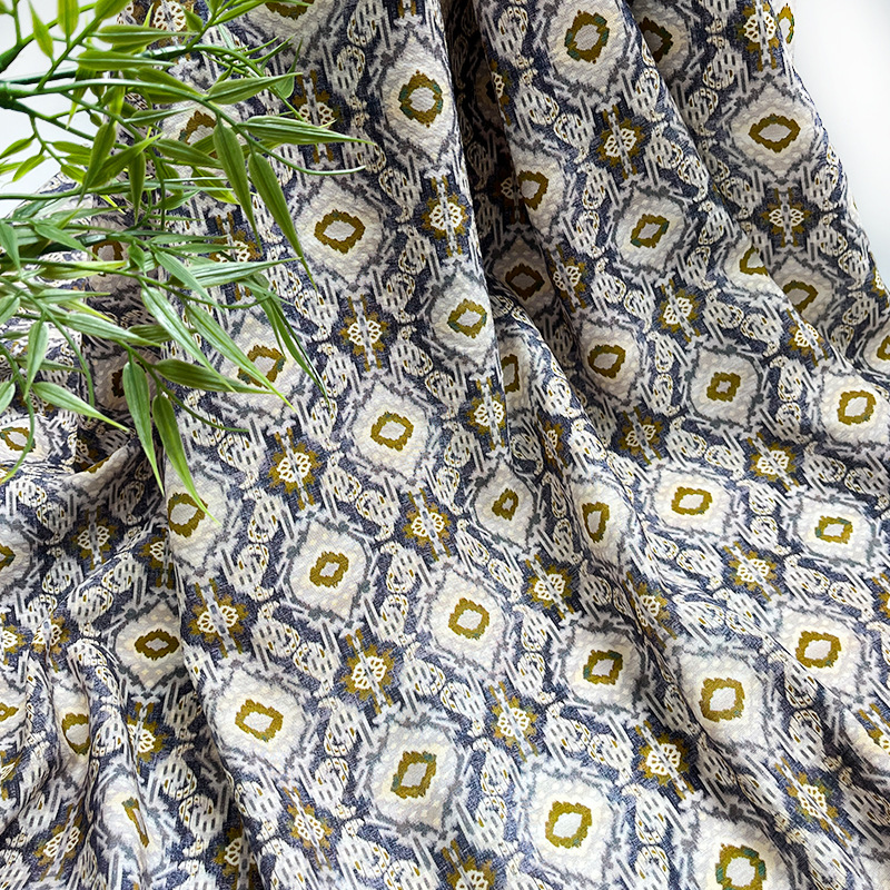 Linghua Yingcai digital printed fabric, new Chinese style brocade cotton fabric, cheongsam dress, top Hanfu fabric