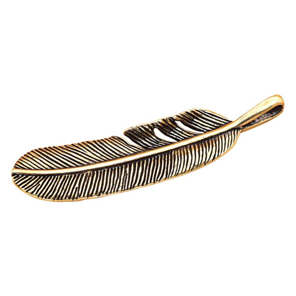 National Trend Feather DIY Accessories Brass Christmas Copper Pendant Street Stall Wholesale Keychain Graduation Season Small Gift