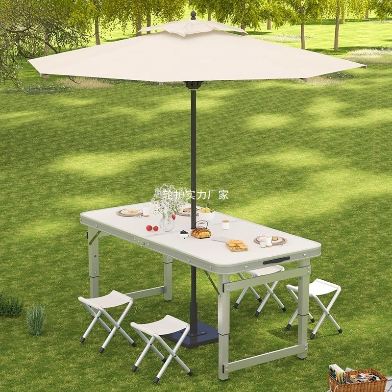 Portable Dining Table, Hand Lift and Lowering Small Table, Night Market Stall Display Table, Rental House Simple Table, Outdoor Folding Table