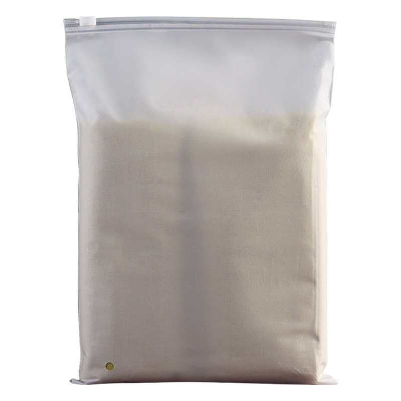 Transparent frosted zipper bag clothing bra underwear packaging bag underwear towel clothes storage PE ziplock bag wholesale