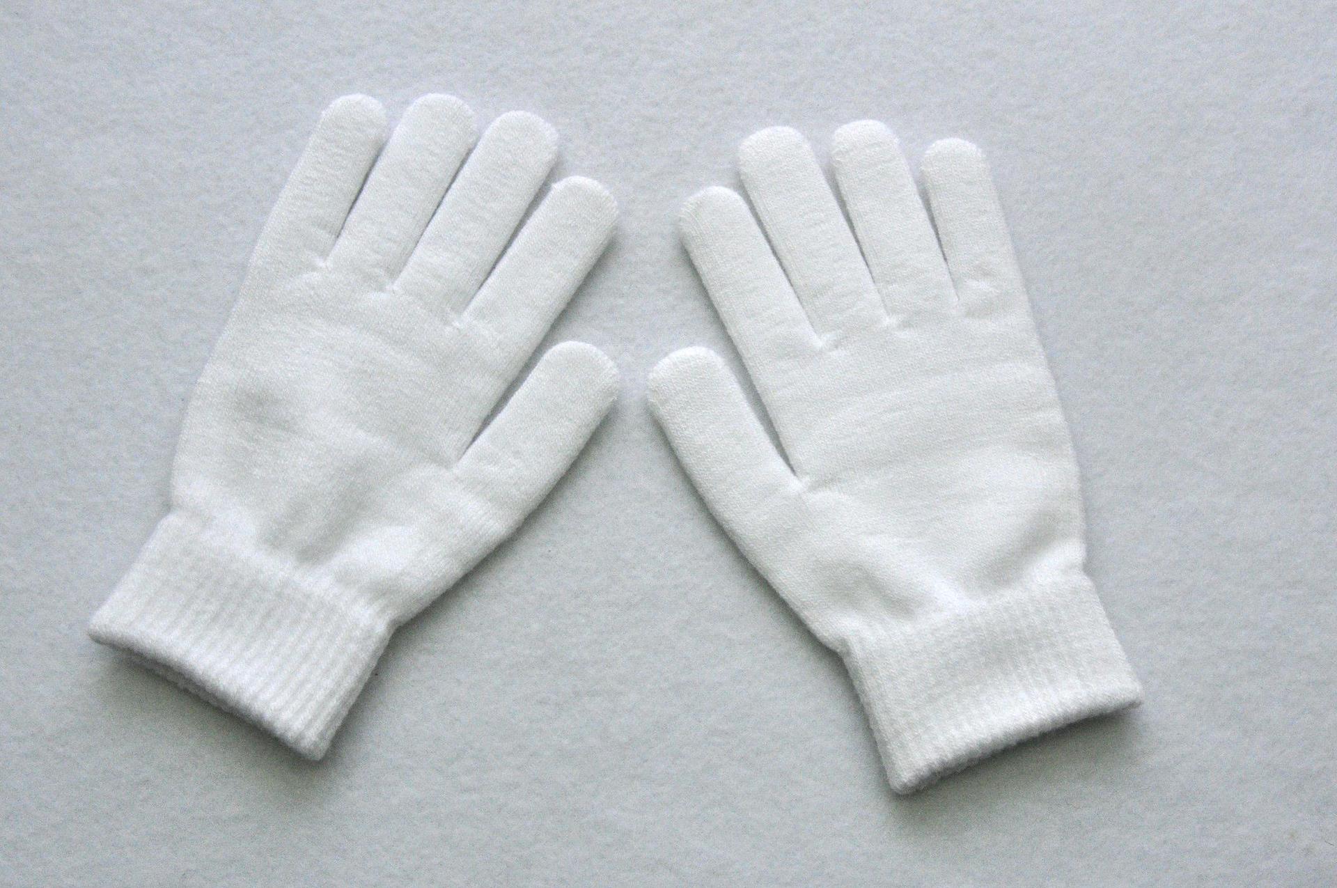 Picture of Explosions gloves men and women solid color knitted wool gloves winter warm plus velvet padded riding gloves wholesale