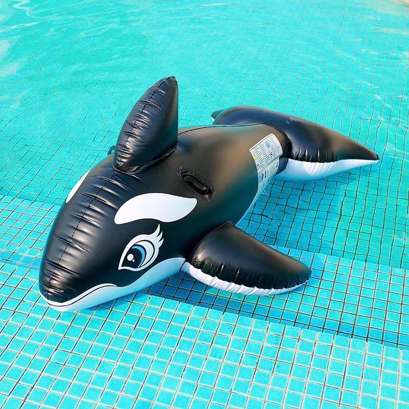 New Black Whale Water Inflatable Floating Row Adult Water Recreation Swimming Ring Floating Board