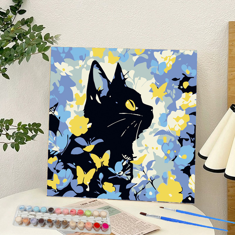 Picture of Digital oil painting landscape Dafen village hand-painted mathematical oil painting coloring painting oil painting flowers flower oil painting wholesale