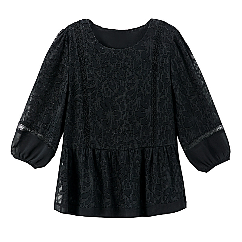 Picture of Middle-aged mother's young and foreign-style meat-covered top women's 2025 spring and summer age-reducing middle-aged and elderly temperament small shirt