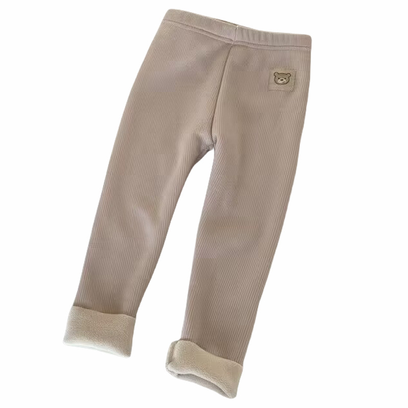 Picture of Autumn and Winter new Korean style Girls' one-piece velvet all-match leggings boys and girls baby plus velvet outer wear skinny pants trousers
