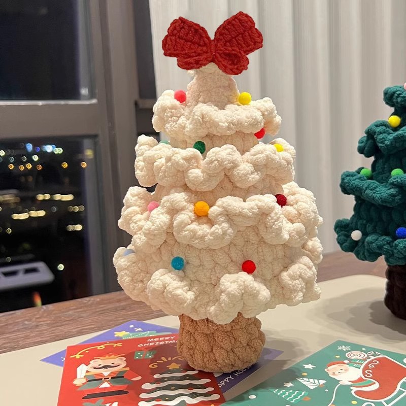 Christmas tree handmade diy knitting crochet hand-woven wool material package Christmas knitted crocheted hand-made gift
