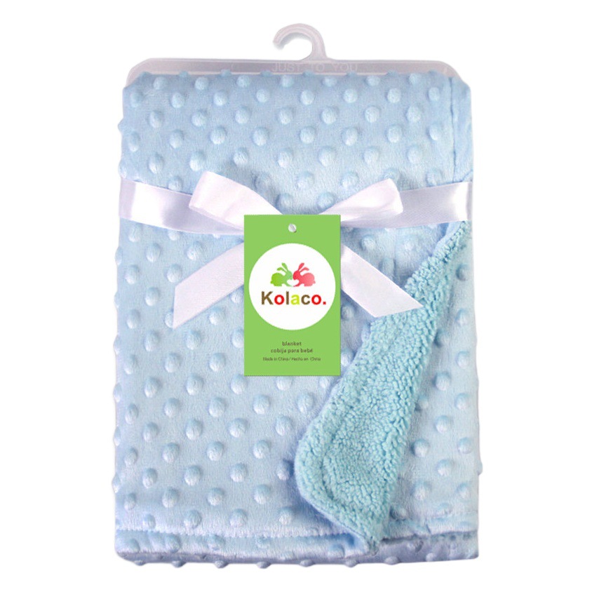 Doug Blanket Bubble Blanket Baby Car Blanket Going Out Blanket Double-layer Warm Solid Color Presswrap Blanket Soft Baby
