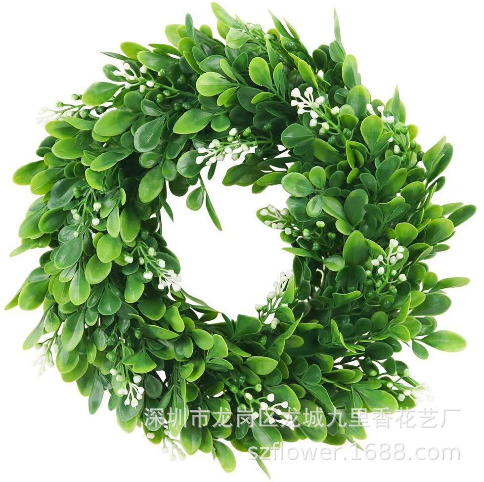 2pack artificial wreath door decoration boxwood Bodhi fruit Jasmine wreath American decoration wedding pendant door ring