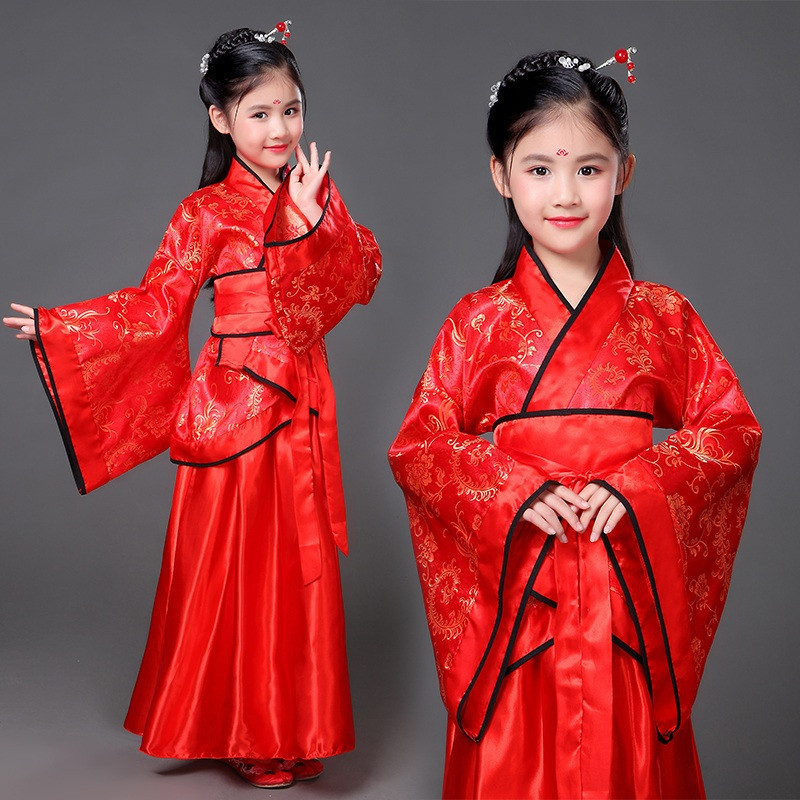 Picture of Children's Ancient Costume Fairy Dress Hanfu Princess Imperial Concubine Improved Little Girl Photo Studio Performance Photo Dance Performance Costume
