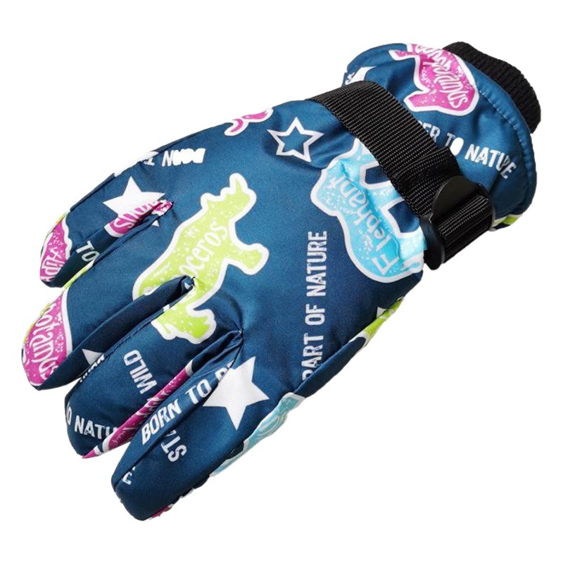 Picture of Ski gloves winter outdoor sports wholesale color children's gloves 9-15 years old warm gloves factory spot
