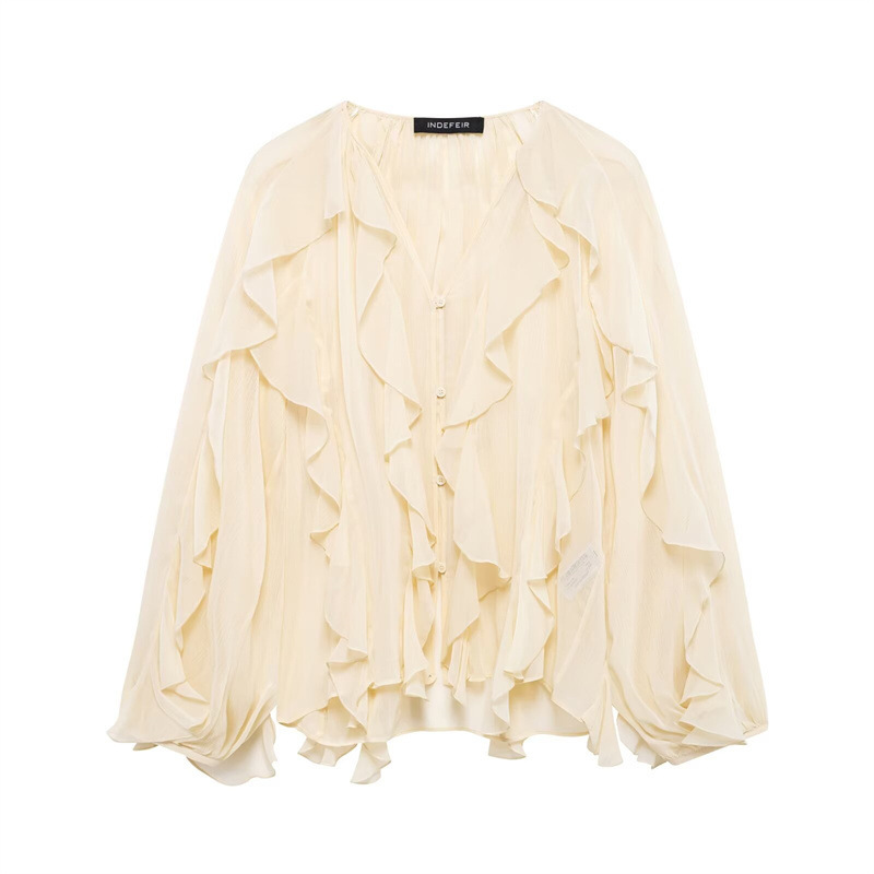 Picture of Cross-Border Foreign Trade 2025 Spring New Shirt Tops Long Fashion Loose Casual Design Niche Layered Wear