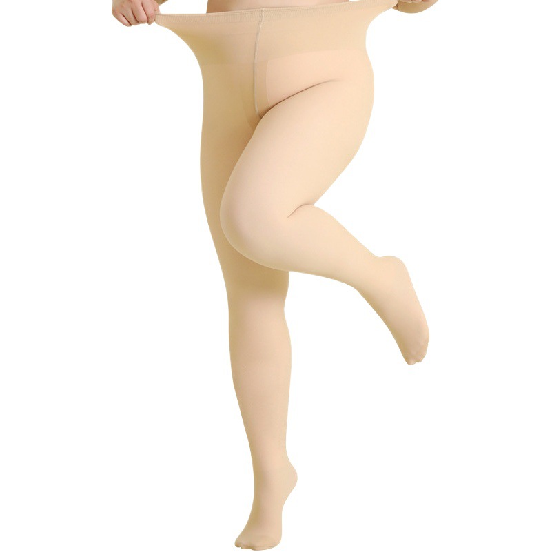 Spring New Style Bare Leg Artifact 100kg Plus Fat and Enlarged Double Layer Bare Leg Artifact Women's Anti-Snagging Non-Falling Crotch Pantyhose