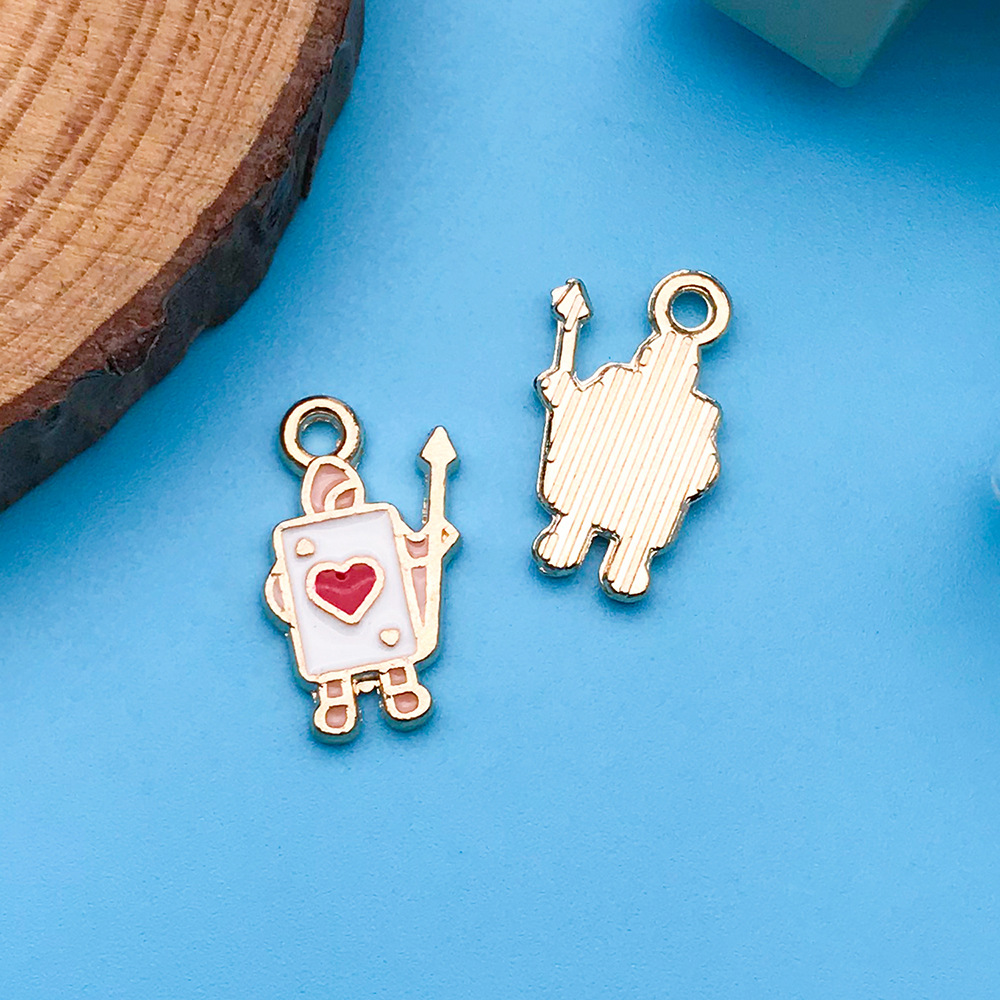 Picture of Mix 30 Color Cartoon Creative Drop Oil Jewelry Zinc Alloy Pendant DIY Earrings Necklace Pendant Jewelry Accessories