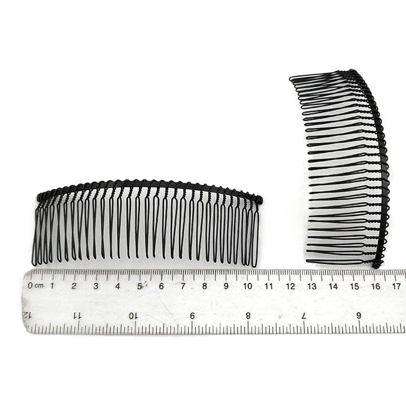 30 Teeth 11*3.8cm Iron Wire Handmade DIY Metal Electroplated Veil Comb Wholesale Iron Hair Comb Iron Twist Comb