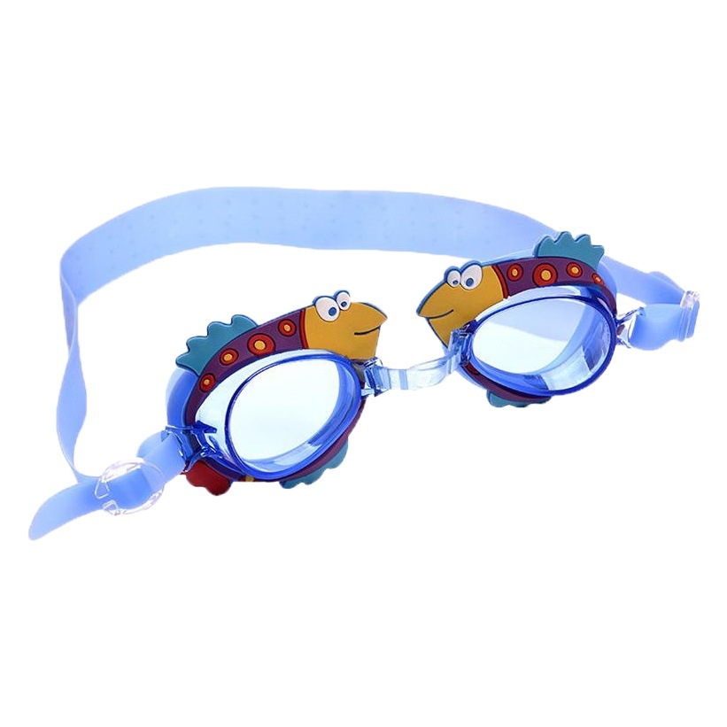 New pink small fish cartoon children swimming goggles for boys and girls children baby waterproof anti-fog HD crab swimming goggles