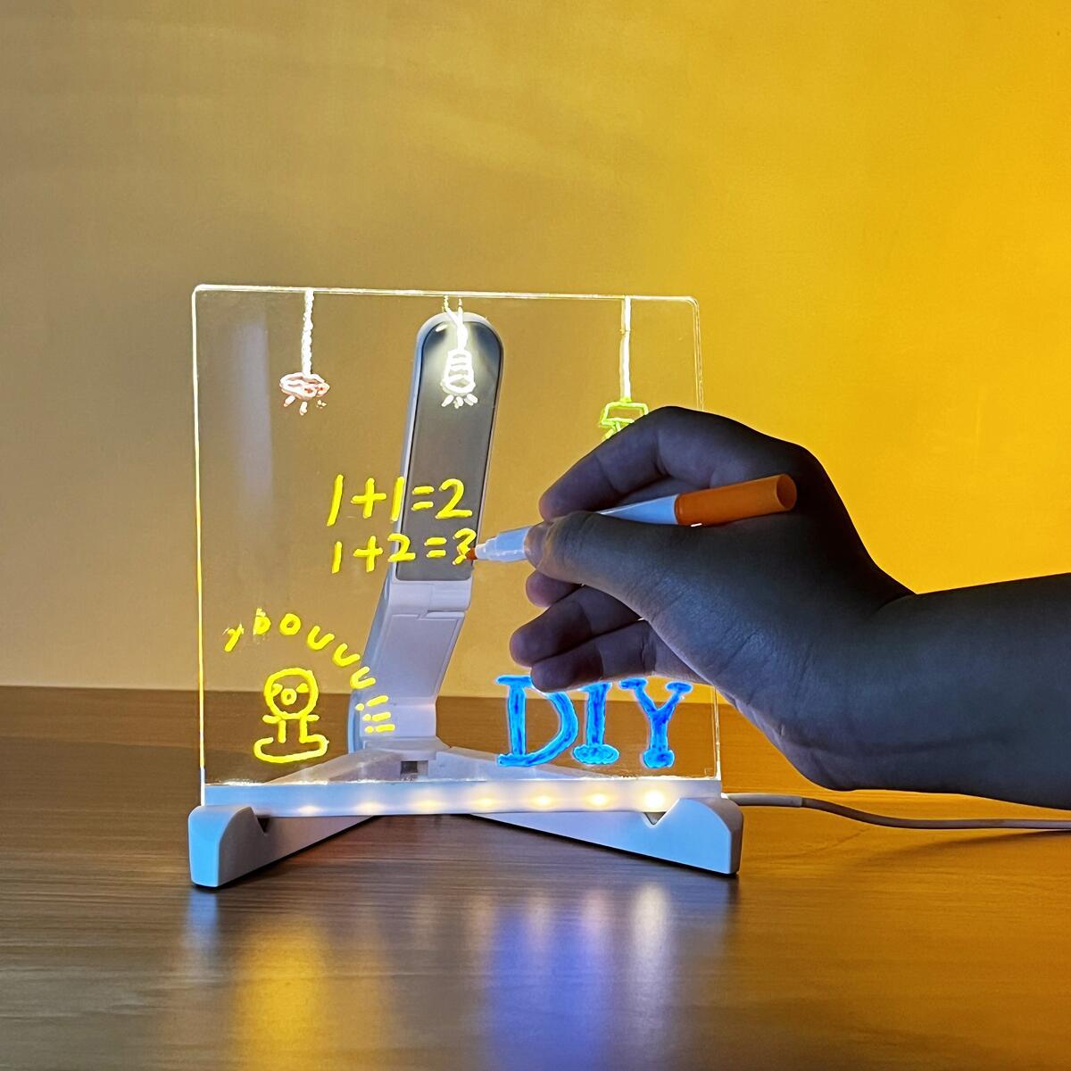 Picture of Handwritten Erasable Transparent Luminous Message Board Souvenir Small Gift Practical DIY Acrylic Goo Card Writing Board