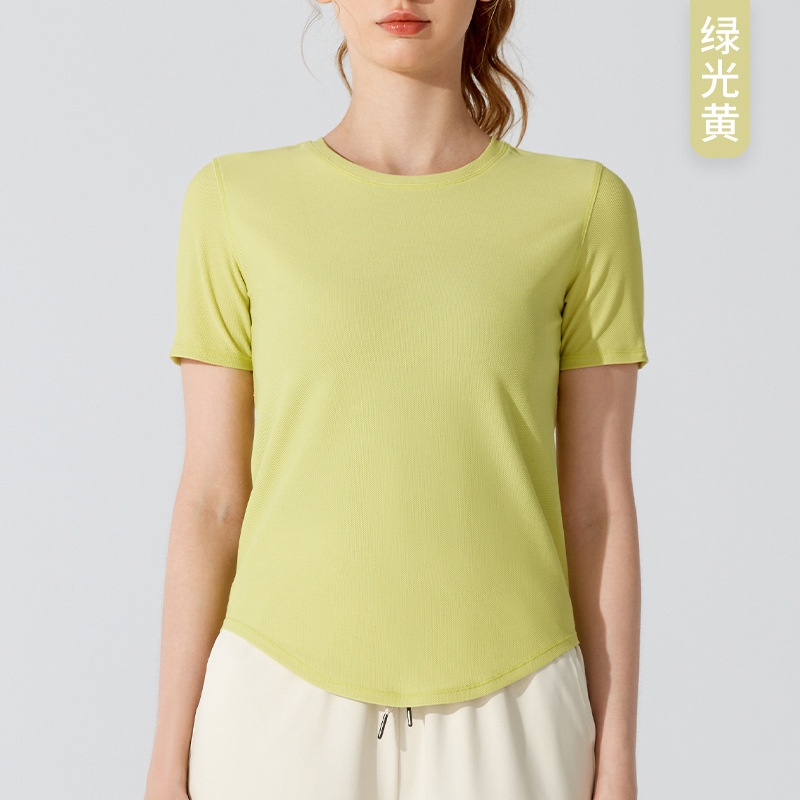 Picture of Big Sale New Sports Short-Sleeved Women's Loose Running Lightweight Breathable T-Shirt Elastic Fitness Wear Quick-Drying Yoga Top