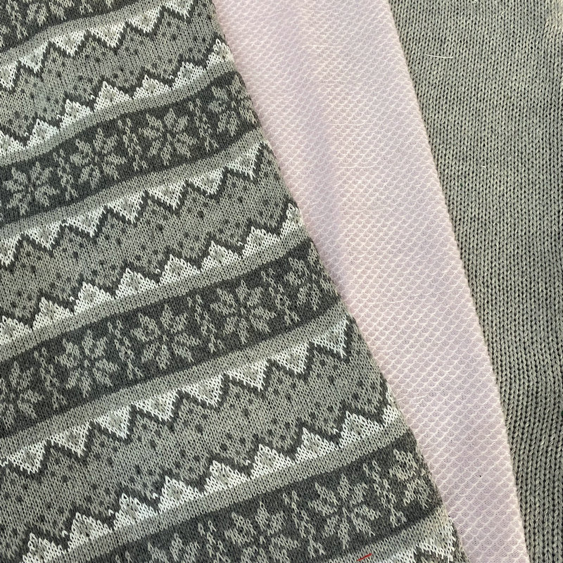 Factory wholesale all kinds of knitted fabric stretch polyester coarse needle fabric Wool composite velvet linen gray cloth