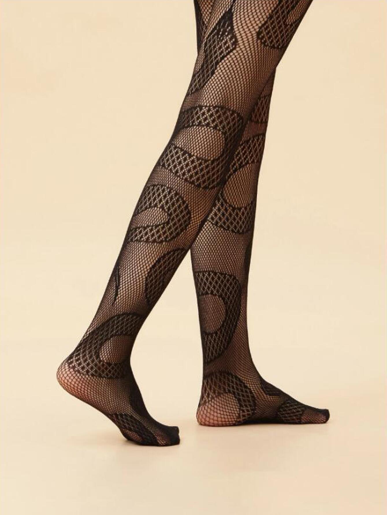 Picture of Cross-border Satan Fishnet Stockings European and American Silk Stockings Ladies Bottoming Pantyhose Eye Leg Jacquard Stars Starry Sky