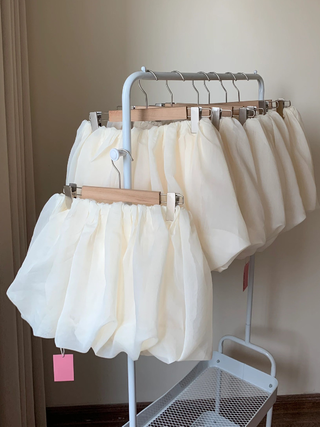 Korean Style Fluffy Flower Bud Skirt Women's Spring New Style Small High Waist Slim Versatile Cloud Lantern Skirt
