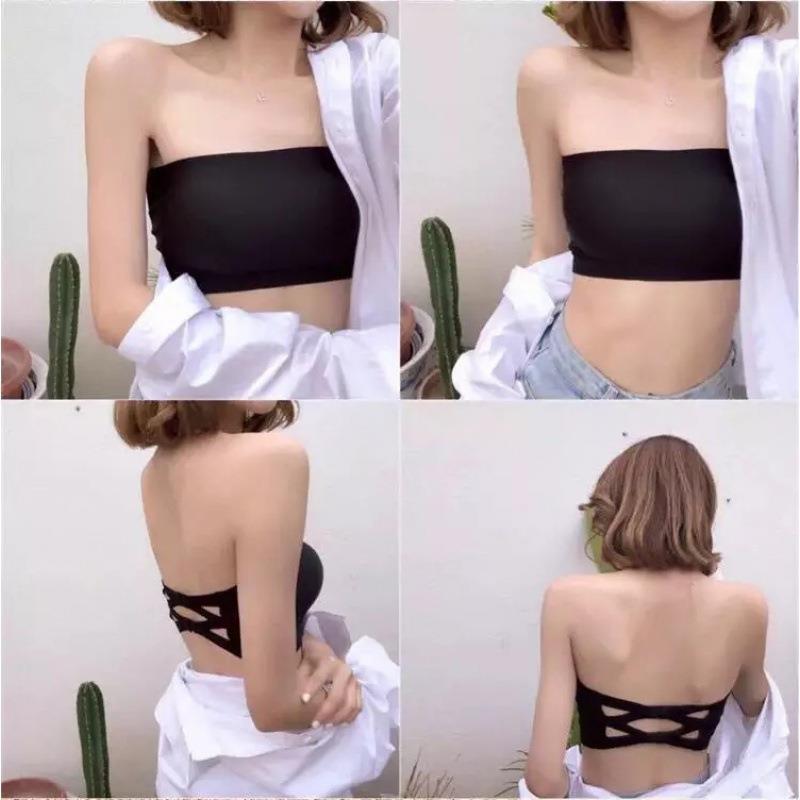 Picture of Cross-border strapless strapless strapless strapless strapless strapless seamless Ice Silk wrap chest breathable anti-running light-breasted non-rimless underwear for women